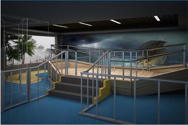 臺風(fēng)地震體驗(yàn)館模型